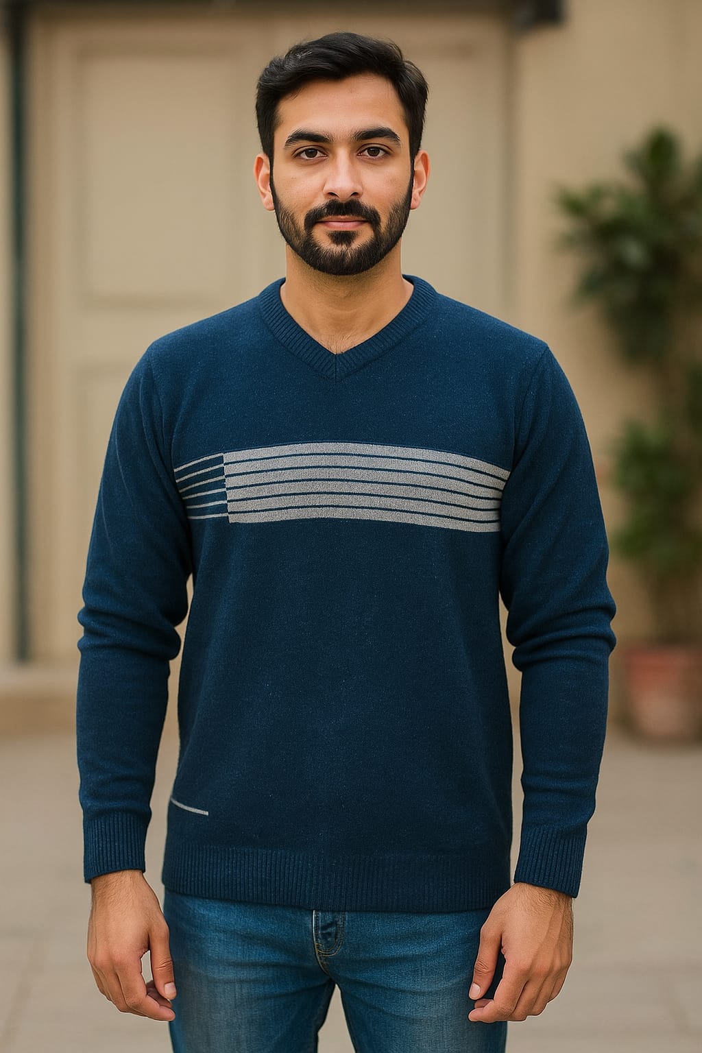Navy Blue Jersey – Bold Warmth with Timeless Style